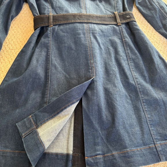 Christian Siriano Gloria Vanderbilt Denim Trench jacket 6 - Picture 13 of 16